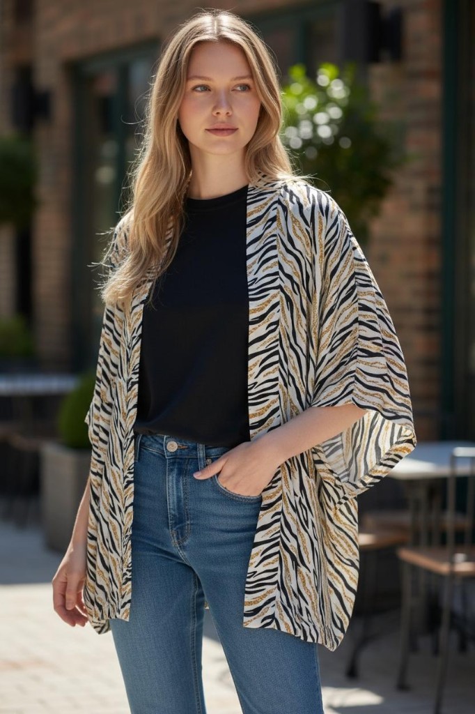 Golden Zebra Kimono
